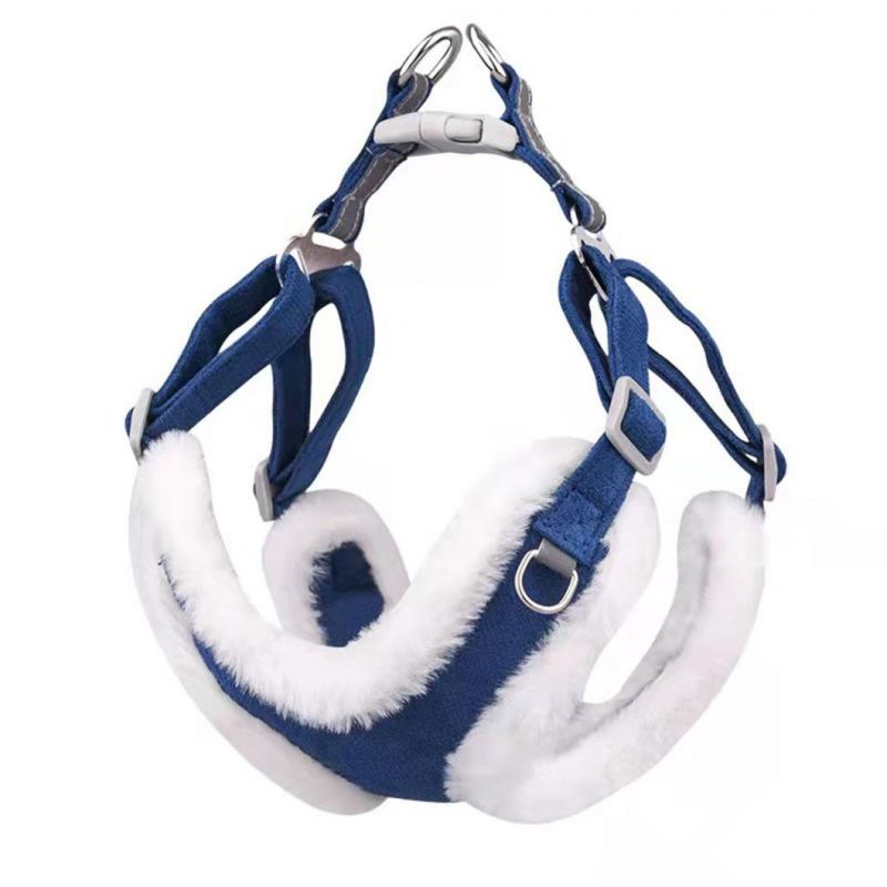 No Pull Pet Harness Cat Harness Vest Soft Fur Bordure Dog Harness