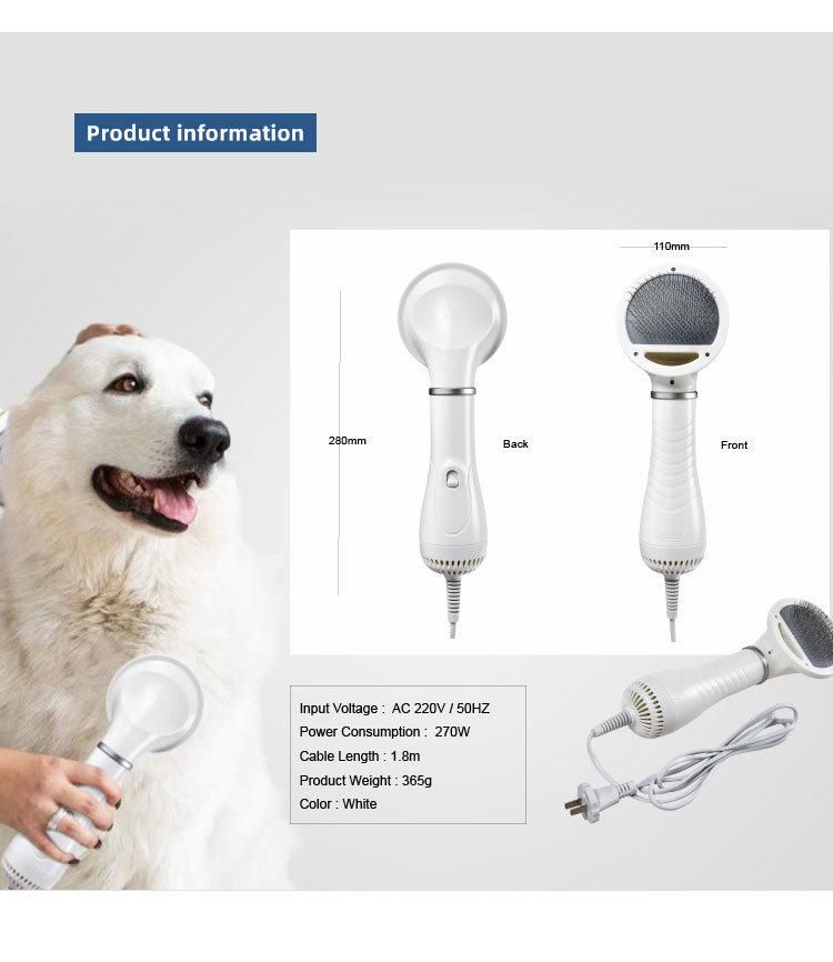 2 in 1 Adjustable Temperature Pet Grooming Hair Dryer