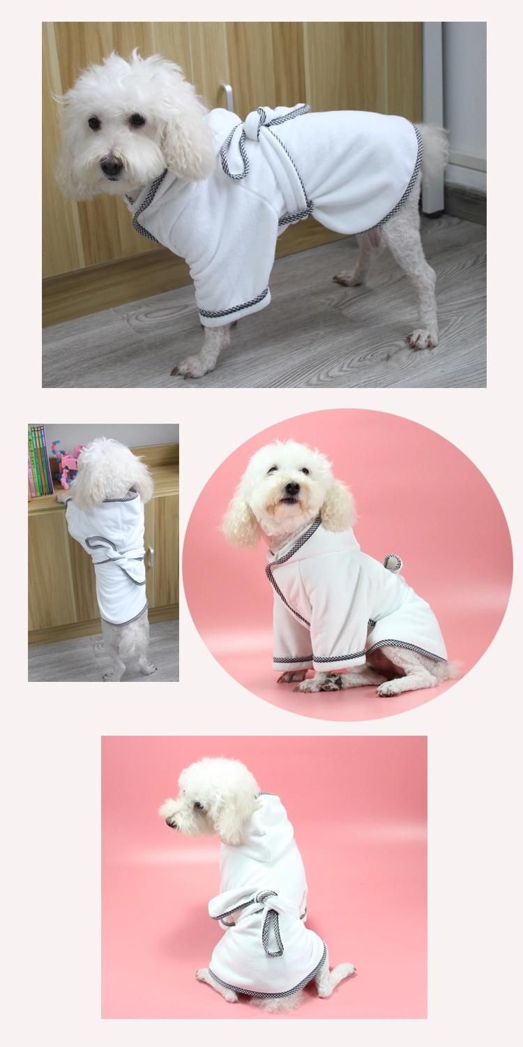Fast Dry Comfortable Absorbent Dog Clothes Bathrobe