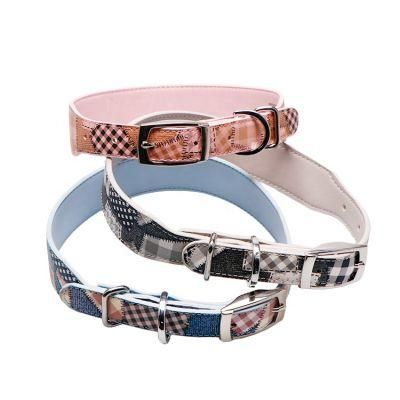 Manufacturers Fancy Soft Unique Logo Eco Custom PU Leather Dog Collar