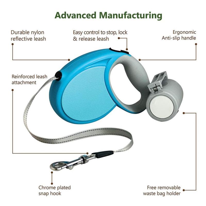 Durable Dog Lead with Ergonomic Design & Smooth Leash Retraction