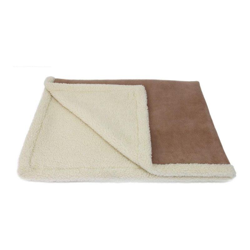 Wholesale Microfiber Fleece Polar Fleece Sherpa Double Layer Reversible Pet Blanket