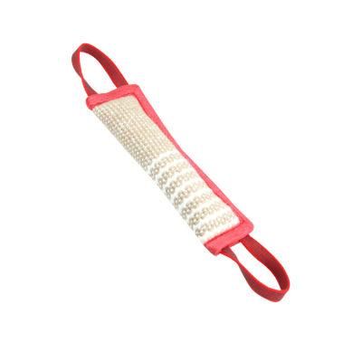 Pet Training Toy Indestructible Outdoor Dog Bite Tug Durable Linen Hunting Dog Bite Tug Equipment with Two Handle