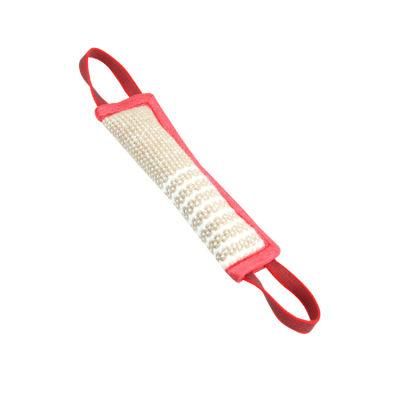 Pet Training Toy Indestructible Outdoor Dog Bite Tug Durable Linen Hunting Dog Bite Tug Equipment with Two Handle