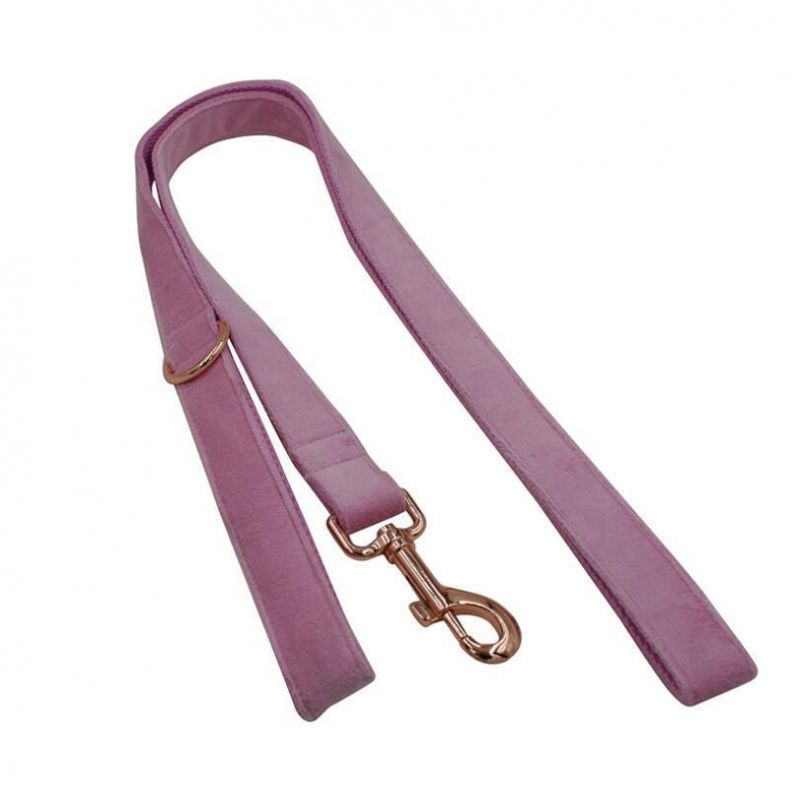 Velvet Dog Collar and Leash Set, Soft & Comfy Adjustable Dog Collar