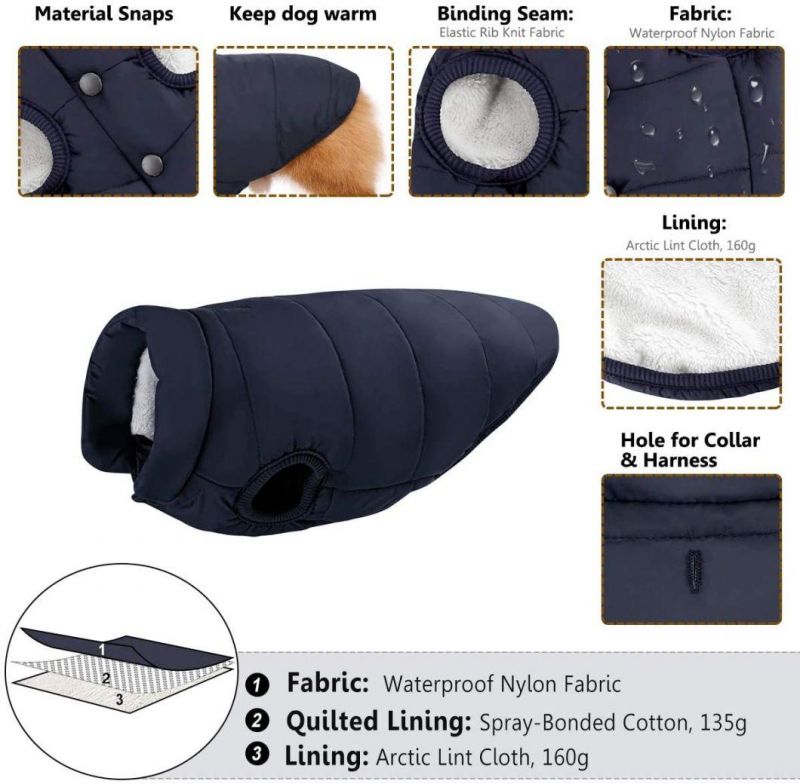 Windproof Dog Winter Coat Waterproof Dog Jacket