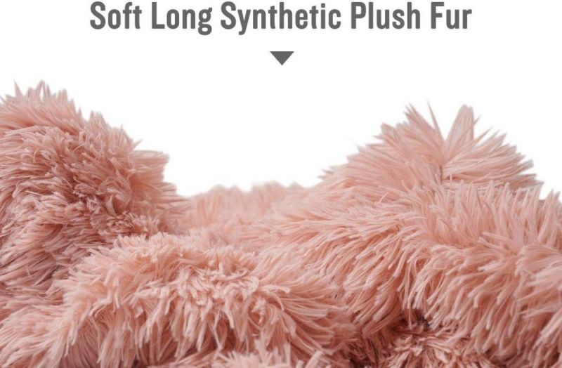 Machine Washable Soft Long Plush Fur Pet Blanket