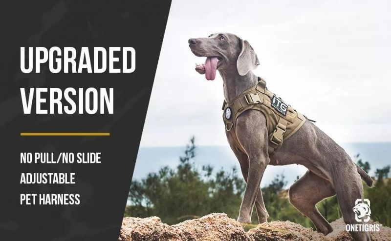 Wholesale Custom Tactical Belay Dog Harness for Large Medium Dogs No Pull Reflective Tactical Dog Harness