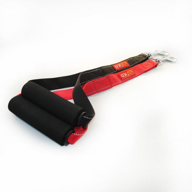 Double Dog Leash with Padded Handle with Non-Tangle Design for Two Dogs