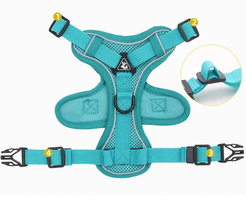 Dog Harness with 150cm Leash Set No Pull Dog Vest