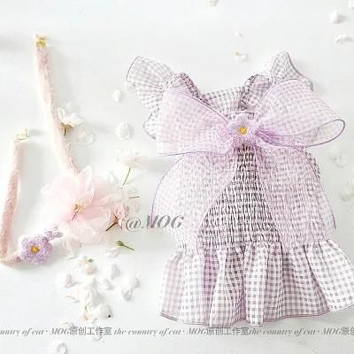Luxury Pet Dog Cat Skirt Sequined Embroidered Lace Dress Clothes Evening Dress Wedding Dog Cat Clothes