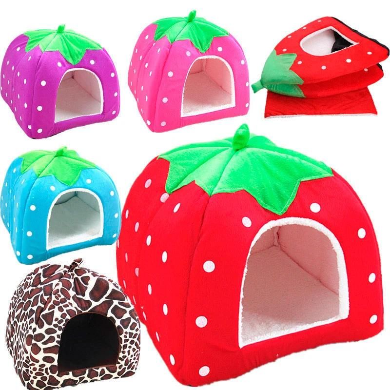 Fashion Soft Pet Bed Strawberry Shape Lovely Dog Cat Pet House