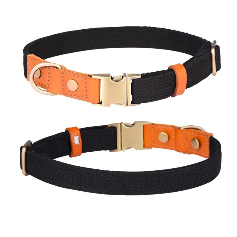 Sturdy Dog Collar with Leather Combination
