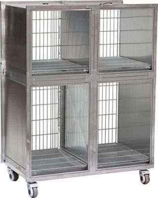 Veterinary Stainless Steel Cat Pet Display Cage for Dog and Cat