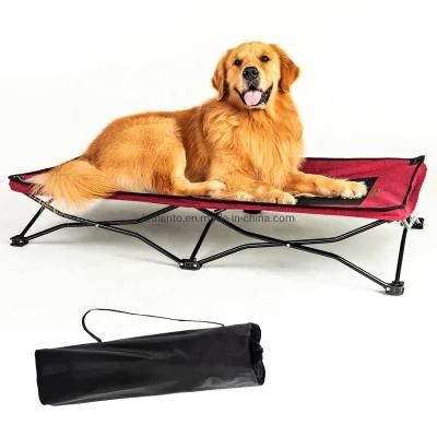 Large Elevated Folding Pet Cot Bed/Raised Dog Bed Cot with Breathable