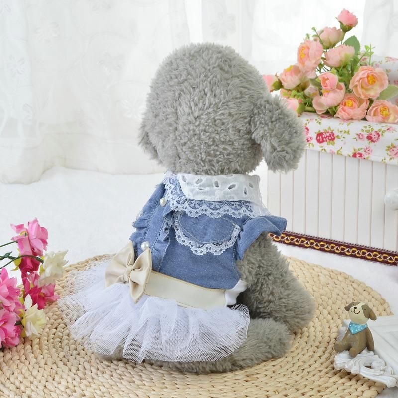 Super March Offer Pet Puppy Dog Summer Clothes Plaid Dog Dress