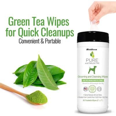 Biokleen OEM Custom Pet Teeth Wipe Disposable Natural Pet Grooming Wipes Ear Eye Organic Pet Wipes for Pets