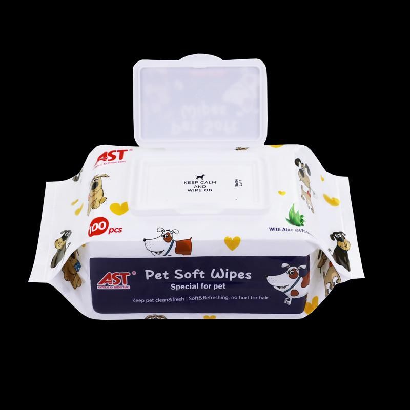 Pet Wipes Puppy Cat Dog Hair and Skin Cleaning Wipes