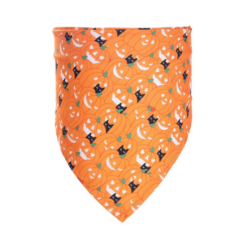 Small Large Dog Bibs Towel Scarf Halloween Pumpkin Printing Puppy Pet Accessories Pet Dog Bandana
