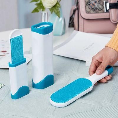 Pet Hair Brush Reusable Double-Sided Hair Removal Brush Portable Dust Removal Sofa Clothes Cleaning Flannel Dog Cat Brush