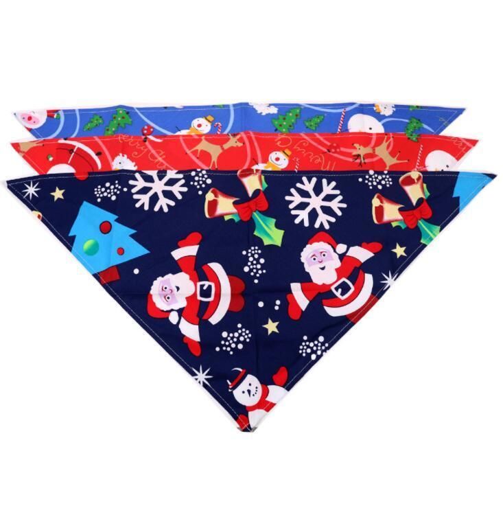 Christmas Dog Scarf Bandanas Classic Pet Accessories Decoration Neckerchief