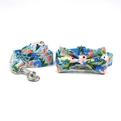Quick Release Professional Factory High Quality Cotton Puppy Collar and Leash Set