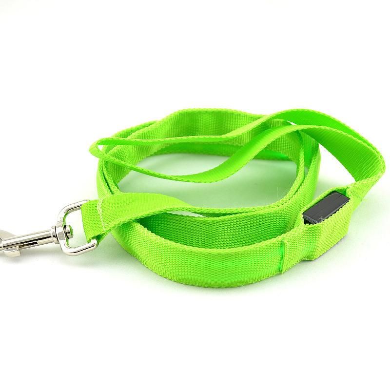 LED Pet Leash Small and Medium-Sized Dogs Luminous Pet Pull Belt Luminous Walk Dogs
