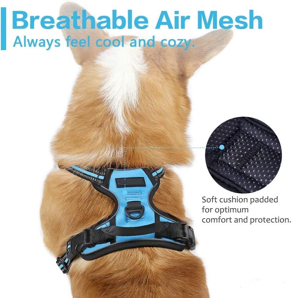 No-Pull Pet Harness with 2 Leash Clips Reflective Dog Harness