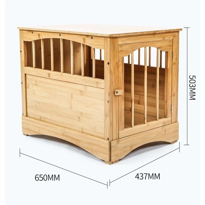 Fann Brown Wood and Bamboo Dog House