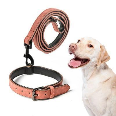 Manufacturer Wholesale Zinc Alloy Buckle Microfiber Leather Cotton Custom Dog Collar