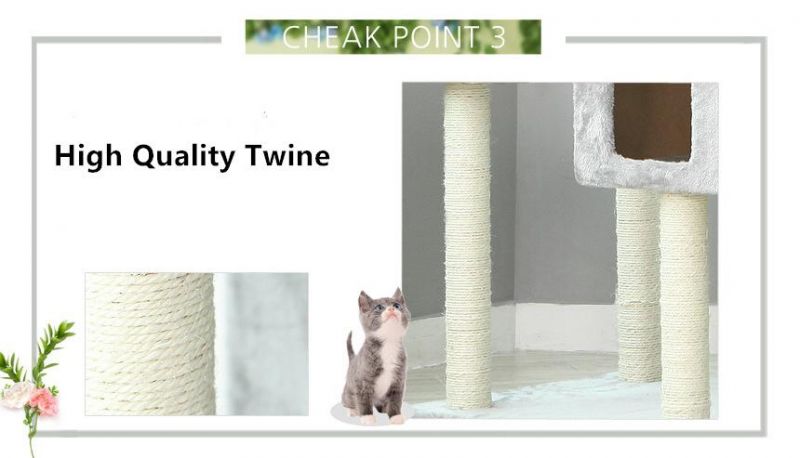 High Quality Certified Pet Products Factory Supply Large Stable Safe Wooden Luxury Cat Tree Tower Furniture Game Toy Cats Climbing Frame Play House