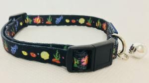 Cat Collar, Pet Collar, Dog Collar, Pattern Collar (Art: black fish)