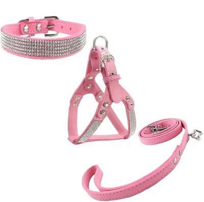 Dog Collar &amp; Harness &amp; Lead Sets Fashion Dog Collar Diamante