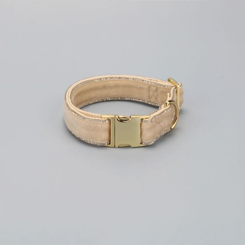 Custom Wholesale Velvet Dog Collar with Crystal