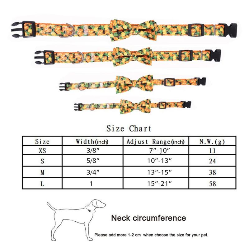 with Bow Tie Halloween Dog Training Collars Customized Brand Logo with Sash Small Bell