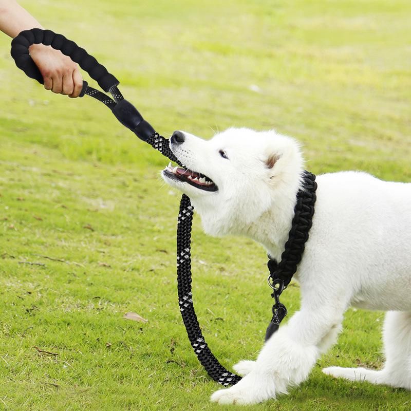 Large Dog Rope Reflective Leash Walking Pet Collar Traction Round Climbing Nylon Traction Leash