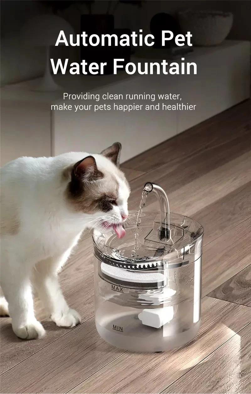2L Pet Sensor Drinking Feeder with Faucet/ Automatic Cat Water Fountain with Filter