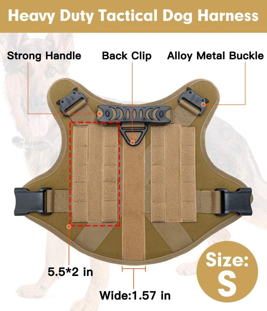 1000d Nylon Sturdy Tactical Dog Harness with Handle
