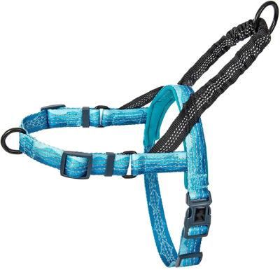 Dog Harness with Bungee Handle and Rear and Front Clip Attachment