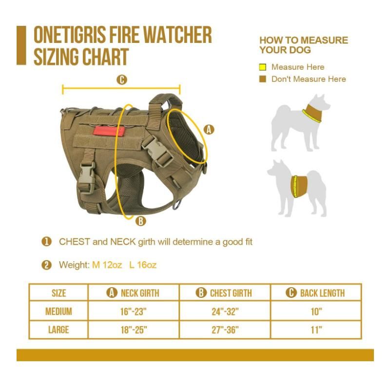 Durable Army Tactical Dog Vest Military Harness Leash and Collar for Military training Big Dog