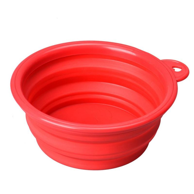 Dog Bowl, Dog Cat Pet Travel Bowl Silicone Collapsible Feeding Bowl