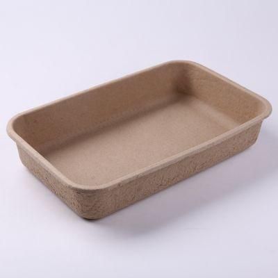 Customized Paper Pulp Molded Disposable Cat Litter Tray Waterproof