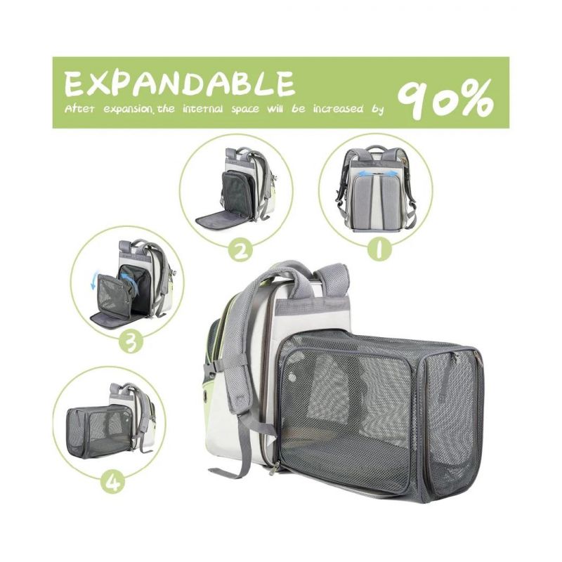 Pet Expandable Backpack Carrier Mesh Backpack Carrier for Small Dogs and Cats