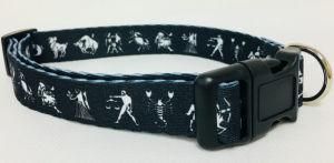 Dog Collar, Pet Collar, Cat Collar, Pattern Collar (art: black constellation)