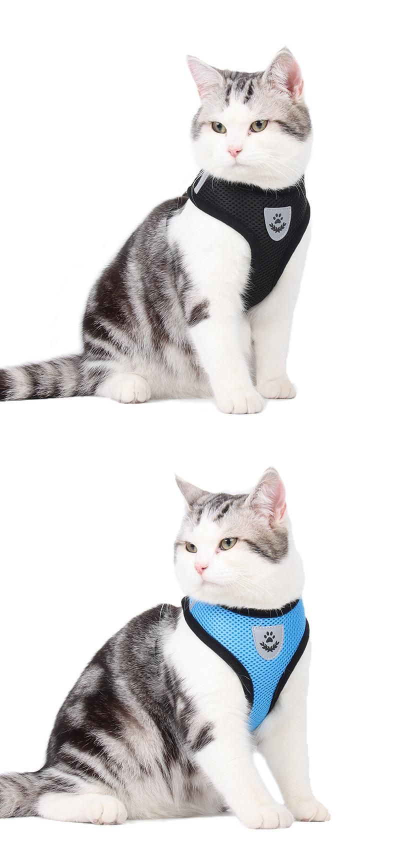 Dog Vest Harness Set- Summer Breathable Mesh Pet Pulling Strap for Dog Outdoor