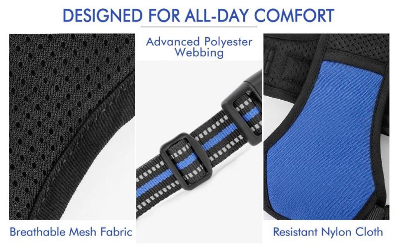 Breathable Mesh Padding Reflective Dog Harness