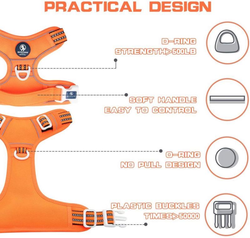 Safer & More Comfortable Design Reflective Dog Harness