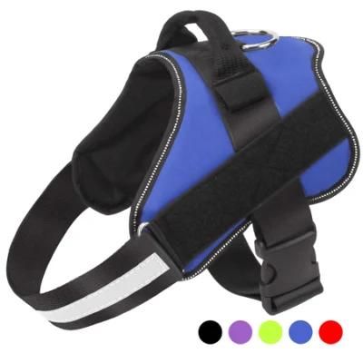 Adjustable Reflective Breathable Pet Harness with Handle