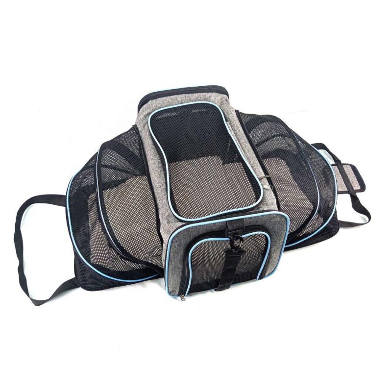 Airline Approved Soft-Sided Portable Luxury Expandable Easy Walk Washable Folding Pet Dog Travel Carrier Bag