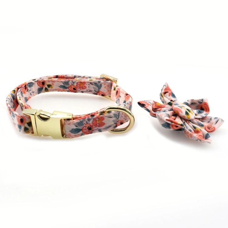Wholesale Colorful Custom Logo Pets Accessories Nylon Dog Collars and Leads for Pet Supplier